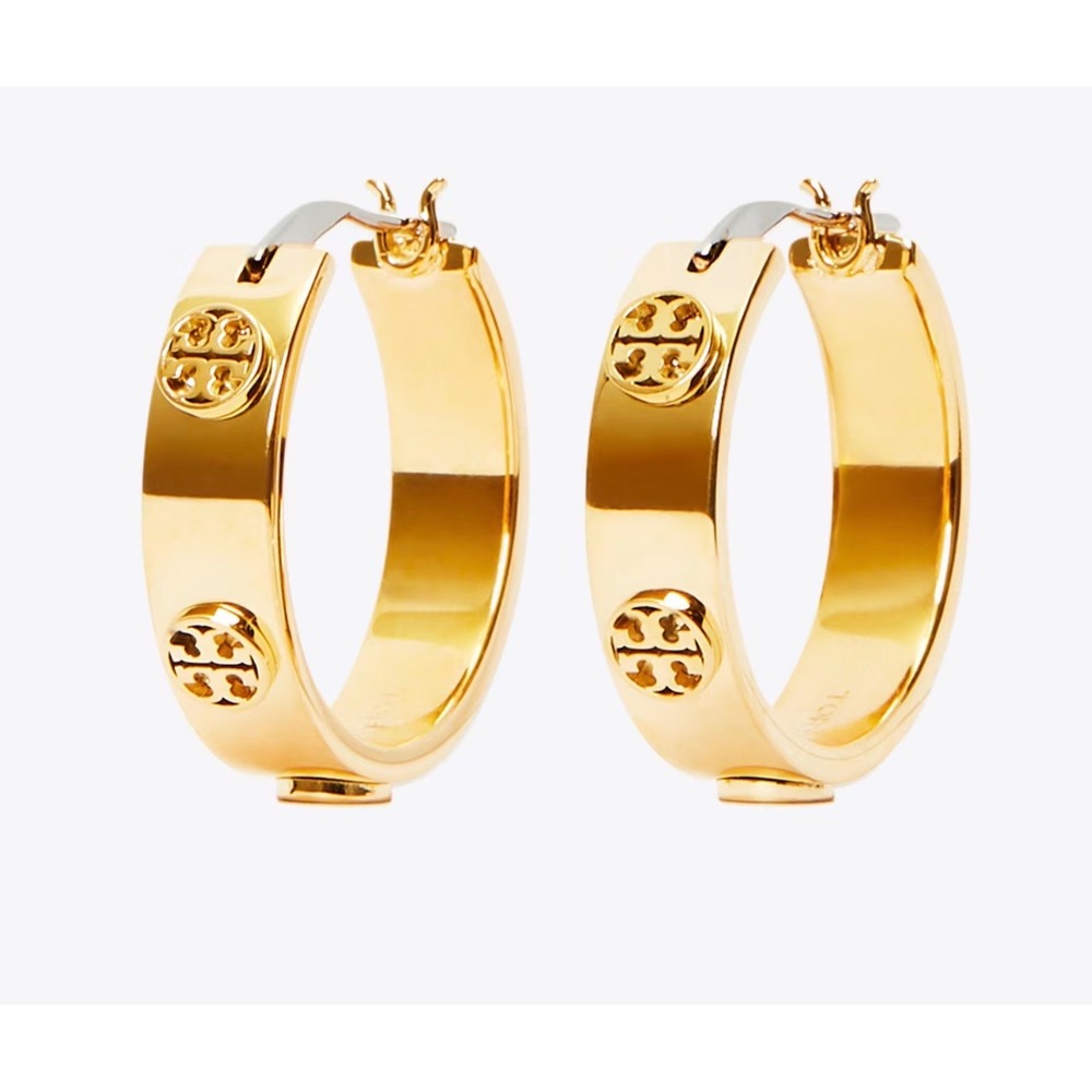 Tory Burch Small Icon Hoops in Gold / NWT & Dustbag Included / $140 MSRP